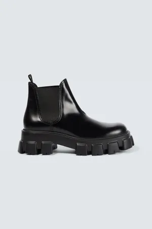 Prada Bottines Chelsea Monolith en cuir