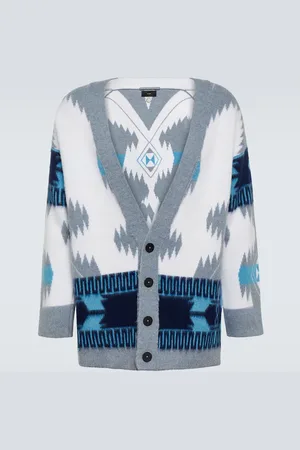 Alanui Cardigan Icon en jacquard de laine vierge