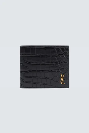 Saint Laurent Portefeuille East/West en cuir embossé