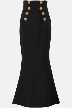 Balmain Jupe longue en laine vierge