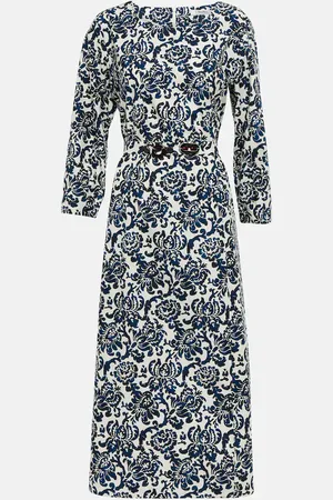 Max Mara Robe midi Betty en coton à fleurs