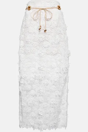 ZIMMERMANN Jupe midi Raie en dentelle