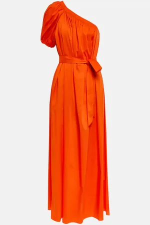 Diane von Furstenberg Robe longue asymétrique en coton mélangé