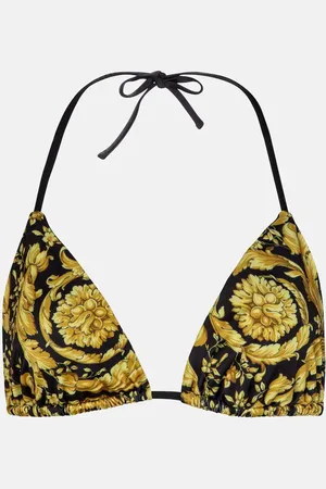 VERSACE Haut de bikini triangle Barocco imprimé