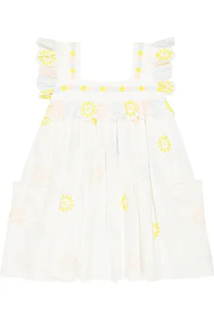 Stella McCartney Robe brodée en tulle à fleurs