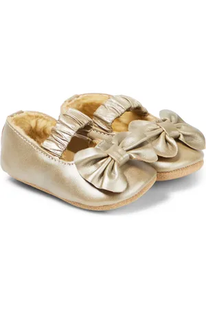 Donsje Bébé – Ballerines Neni en cuir métallisé