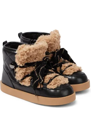 MONNALISA Bottines en cuir synthétique et shearling