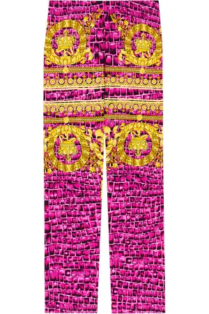 VERSACE Legging Baroccodile en coton mélangé