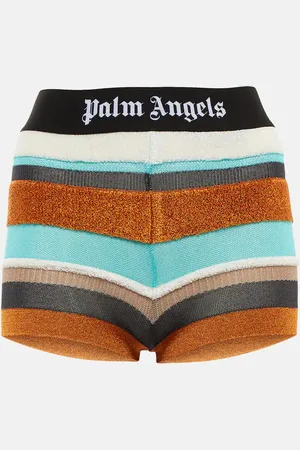Palm Angels Short rayé en Lurex