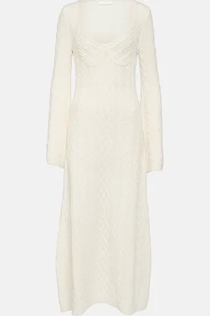 Chloé Chloé Robe midi en laine et cachemire