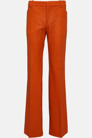 Chloé Chloé Pantalon évasé en laine et cachemire