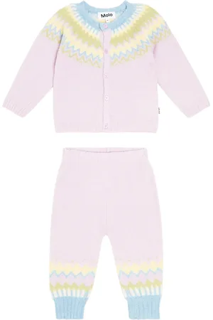 Molo Bébé – Ensemble pantalon et cardigan en alpaga et laine mélangés