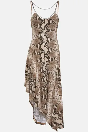 Stella McCartney Robe midi asymétrique imprimée