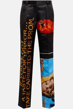 J.W.Anderson Pantalon droit imprimé en satin