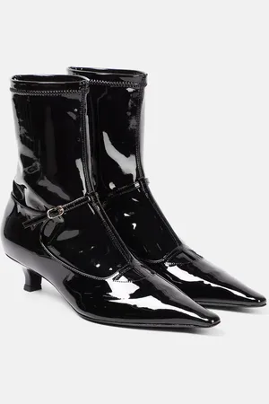 The Row Bottines Cyd en cuir verni