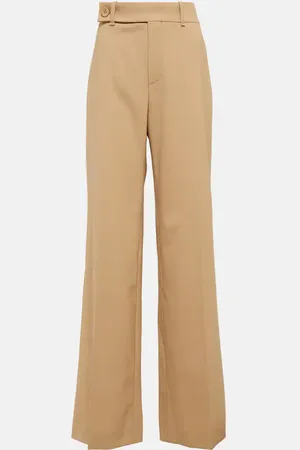 Chloé Chloé Pantalon droit à taille mi-haute en laine mélangée