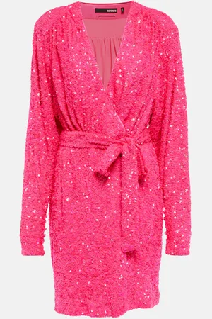 ROTATE Robe portefeuille à sequins