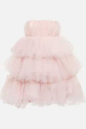 ROTATE Robe bustier en tulle à ornements