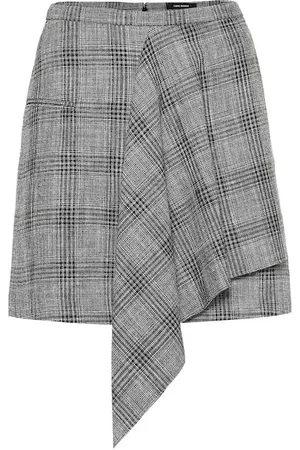 Isabel Marant Mini-jupe Doleyli en coton et laine à carreaux