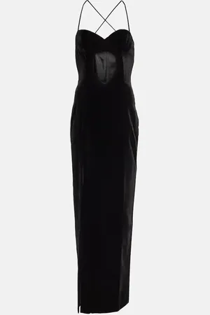 Alessandra Rich Robe longue en velours