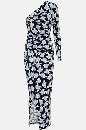 Diane von Furstenberg Robe longue Kitana asymétrique