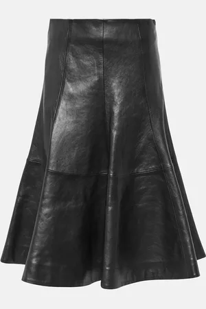 Khaite Jupe midi The Lennox en cuir