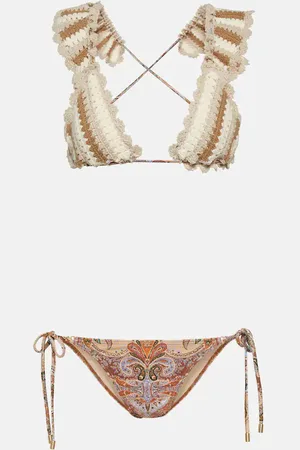 ZIMMERMANN Bikini Devi imprimé en crochet
