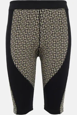 Balmain Short cycliste Monogram à taille haute