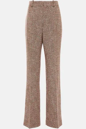 Chloé Chloé Pantalon ample à taille mi-haute en tweed