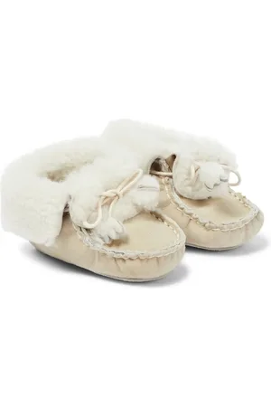 BONPOINT Bébé – Chaussons en shearling et cuir