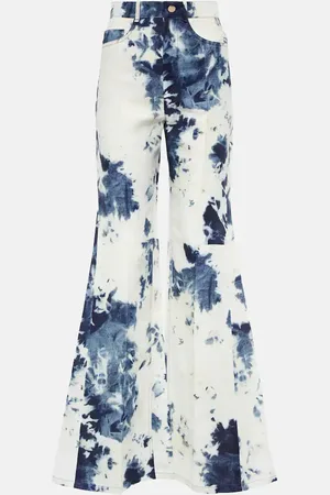 Chloé Chloé Pantalon évasé tie & dye en lin