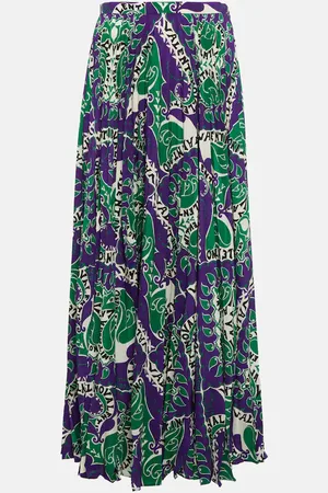 VALENTINO Jupe midi imprimée en soie
