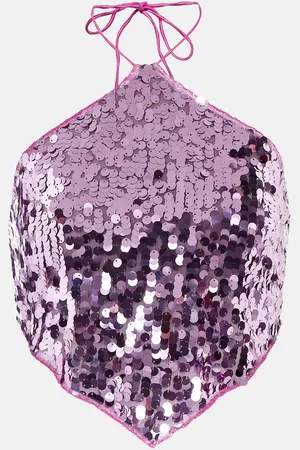 Oseree Oséree Top raccourci à sequins