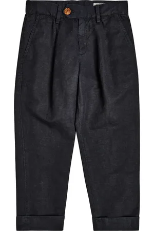 Brunello Cucinelli Pantalon en lin et coton