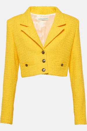 Alessandra Rich Blazer raccourci en tweed bouclé