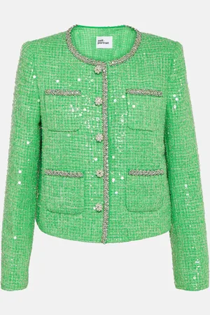 Self-Portrait Veste en bouclé à sequins