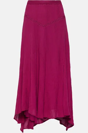 Marant Etoile Jupe midi Aline en coton mélangé