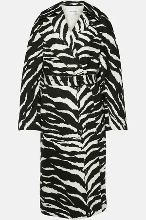 Alaïa Alaïa Manteau en jean à motif zébré
