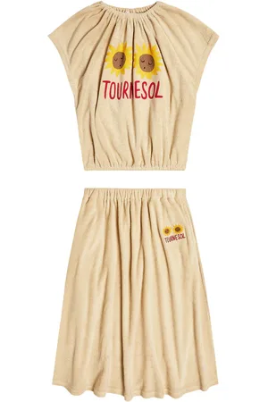 Jelly Mallow Ensemble de 2 t-shirt et jupe Tournesol en coton mélangé