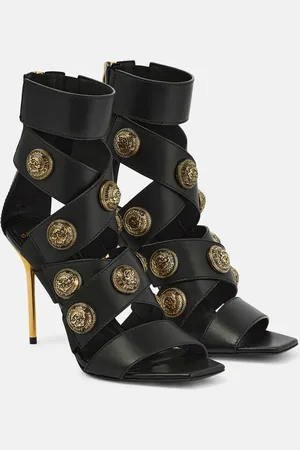 Balmain Sandales Alma en cuir à ornements