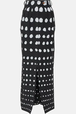 Vivienne Westwood Jupe longue en laine à pois