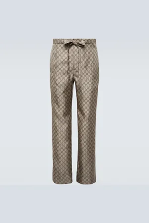 Gucci Pantalon droit GG en soie