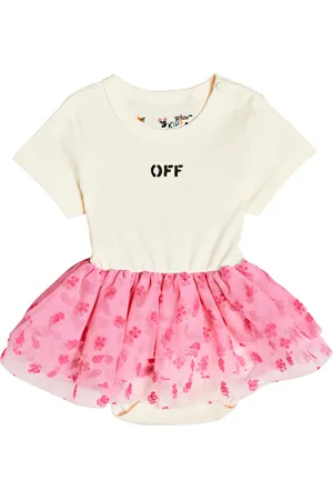 OFF-WHITE Bébé – Body à logo en coton et tulle