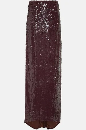 DRIES VAN NOTEN Jupe longue à sequins