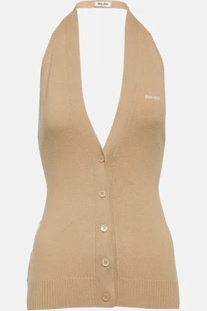 Miu Miu Cardigan sans manches en cachemire