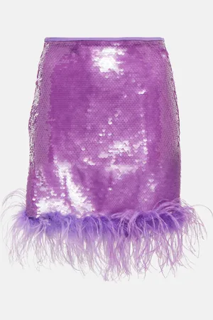 GIUSEPPE DI MORABITO Mini-jupe à plumes et à sequins