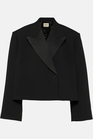 Khaite Blazer raccourci Raymond en satin