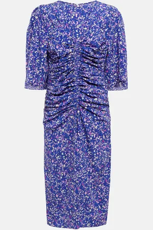Isabel Marant Robe midi Lurner en soie mélangée