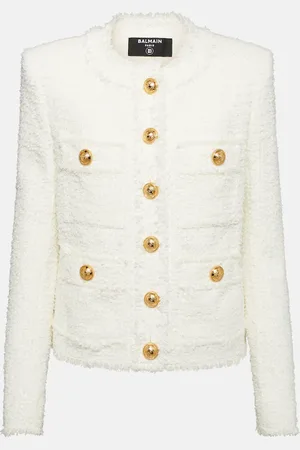 Balmain Veste en tweed à ornements