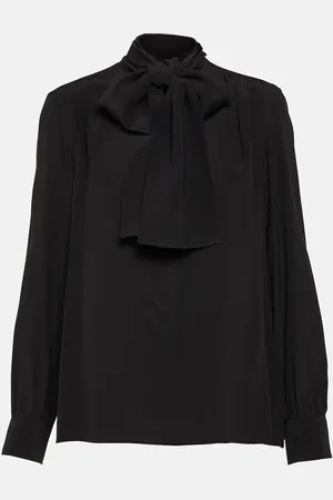 Saint Laurent Blouse en soie à lavallière